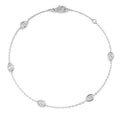 0.56ct Lab-Grown Diamond Pear Station Bracelet in 9ct White Gold