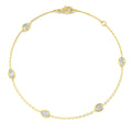 0.56ct Lab-Grown Diamond Pear Station Bracelet in 9ct Yellow Gold