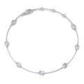 0.6ct Lab-Grown Diamond Oval Station Bracelet in 9ct White Gold