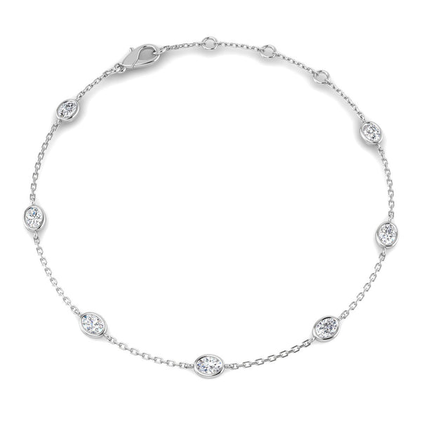 0.6ct Lab-Grown Diamond Oval Station Bracelet