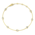 0.6ct Lab-Grown Diamond Oval Station Bracelet in 9ct Yellow Gold