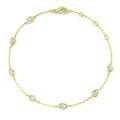 0.66ct Lab-Grown Diamond Pear Station Bracelet in 9ct Yellow Gold