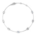 0.78ct Lab-Grown Diamond Emerald-Cut Station Bracelet in 9ct White Gold