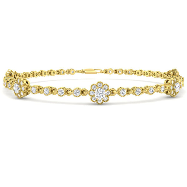 1.76ct Lab-Grown Diamond Round Halo Bracelet