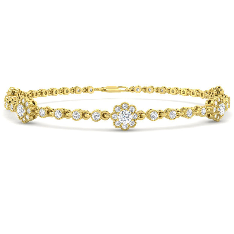 1.76ct Lab-Grown Diamond Round Halo Bracelet