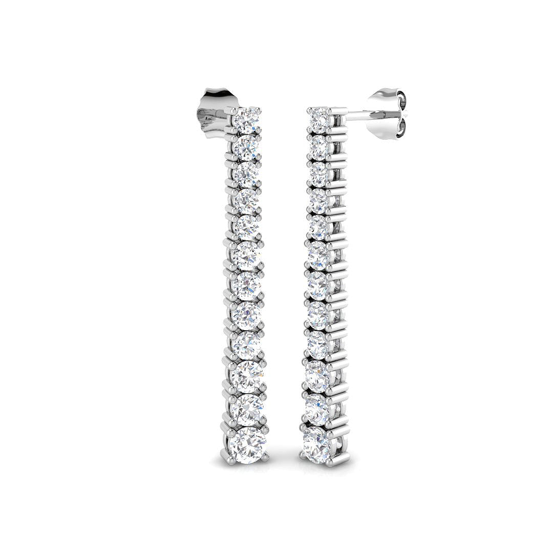 Lab-grown diamond drop earrings in 9ct White Gold