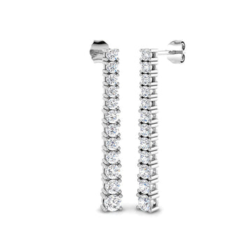 Lab-grown diamond drop earrings in 9ct White Gold