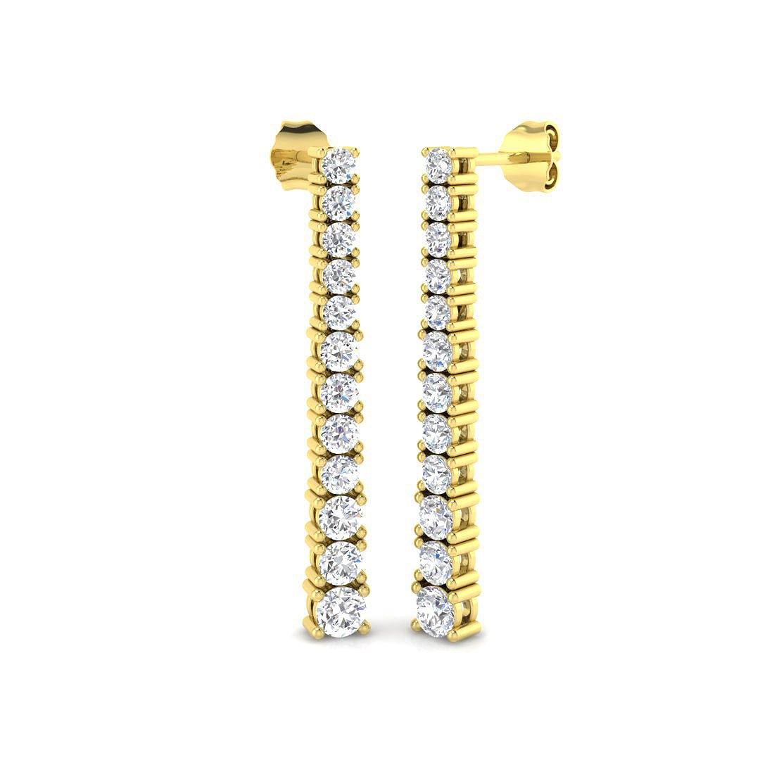 Lab-grown diamond drop earrings in 9ct Yellow Gold