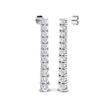 Lab-grown diamond drop earrings in 9ct White Gold