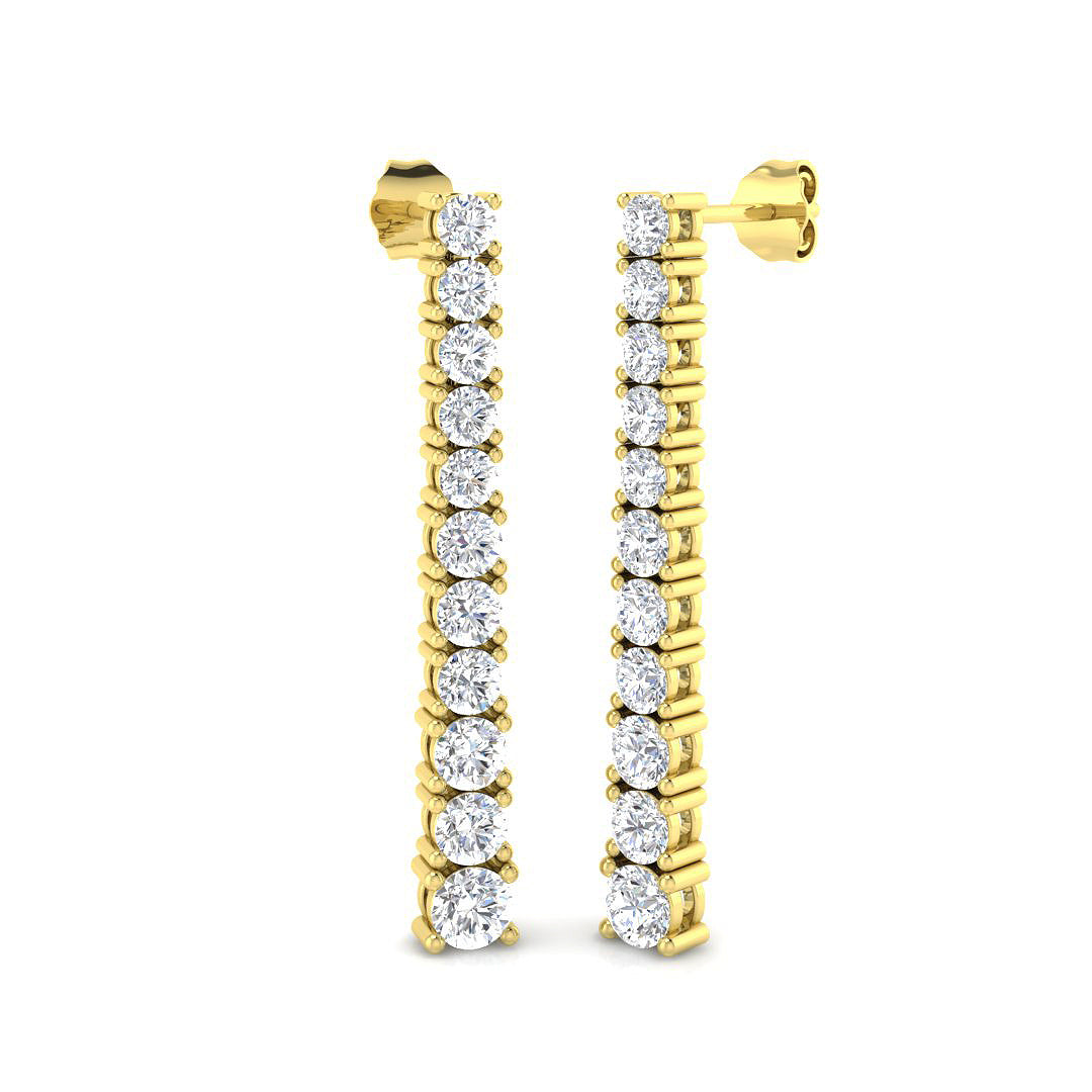 Lab-grown diamond drop earrings in 9ct Yellow Gold