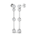 Lab-grown diamond drop earrings in 9ct White Gold