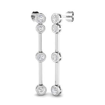 Lab-grown diamond drop earrings in 9ct White Gold