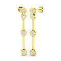 Lab-grown diamond drop earrings in 9ct Yellow Gold