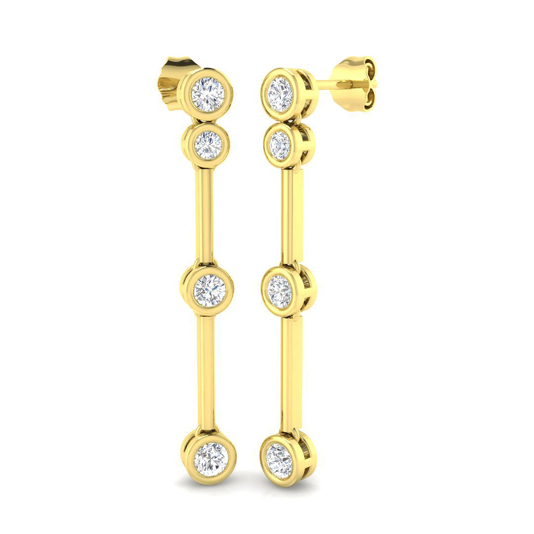 Lab-grown diamond drop earrings in 9ct Yellow Gold