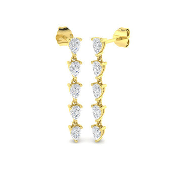 Lab-grown diamond drop earrings in 9ct Yellow Gold