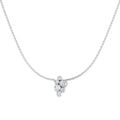 0.51ct Lab-Grown Diamond Bubble Cluster Necklace – white metal