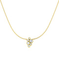 0.51ct Lab-Grown Diamond Bubble Cluster Necklace – yellow gold view 2
