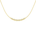 0.41ct Lab-Grown Diamond Bezel-Set Curve Necklace – yellow gold view 2