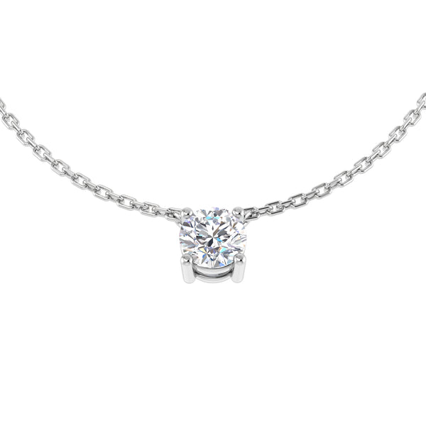 0.51ct Round Lab-Grown Diamond Solitaire Pendant (Four-Claw)
