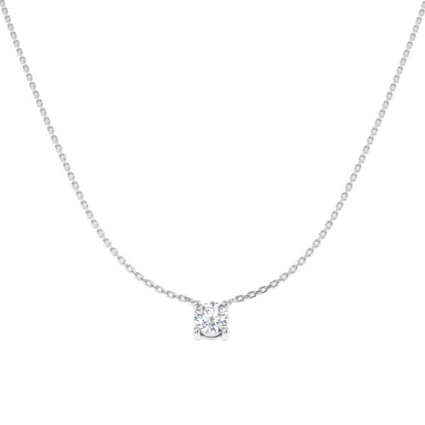 0.72ct Round Lab-Grown Diamond Solitaire Pendant (Four-Claw)