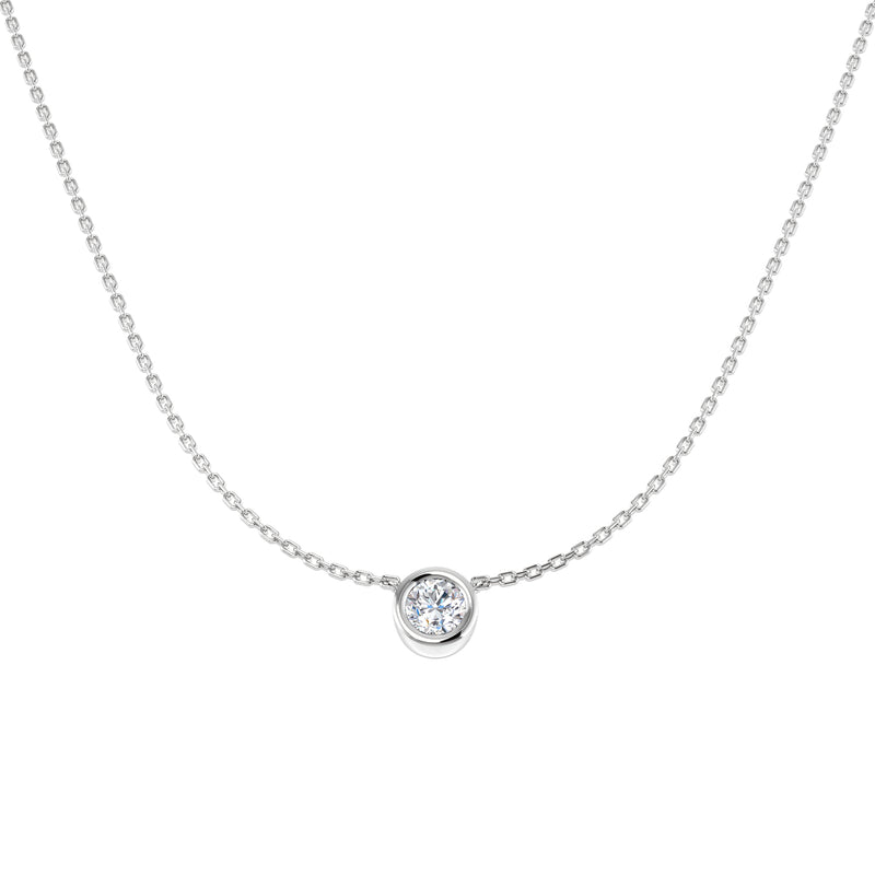 0.50ct Round Lab-Grown Diamond Solitaire Pendant (Rubover)
