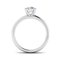 1.08ct round lab-grown diamond four-claw solitaire ring in 9ct white gold - side view