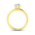 1.08ct round lab-grown diamond four-claw solitaire ring in 9ct yellow gold - side view