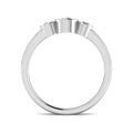 0.56ct Round Lab-Grown Diamond Three-Stone Ring – white metal view 2