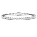 4ct Lab-Grown Diamond Round Tennis Bracelet in 9ct White Gold