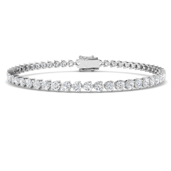 4ct Lab-Grown Diamond Round Tennis Bracelet