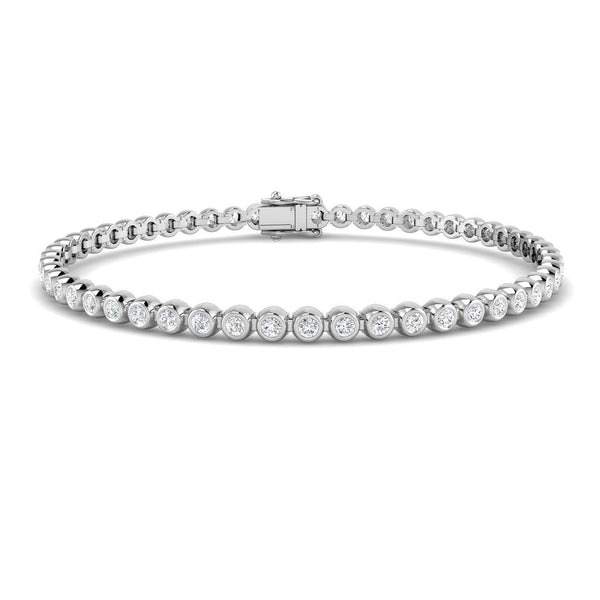 2.03ct Lab-Grown Diamond Round Tennis Bracelet