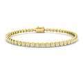 2.03ct Lab-Grown Diamond Round Tennis Bracelet in 9ct Yellow Gold