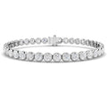 5.02ct Lab-Grown Diamond Round Tennis Bracelet in 9ct White Gold