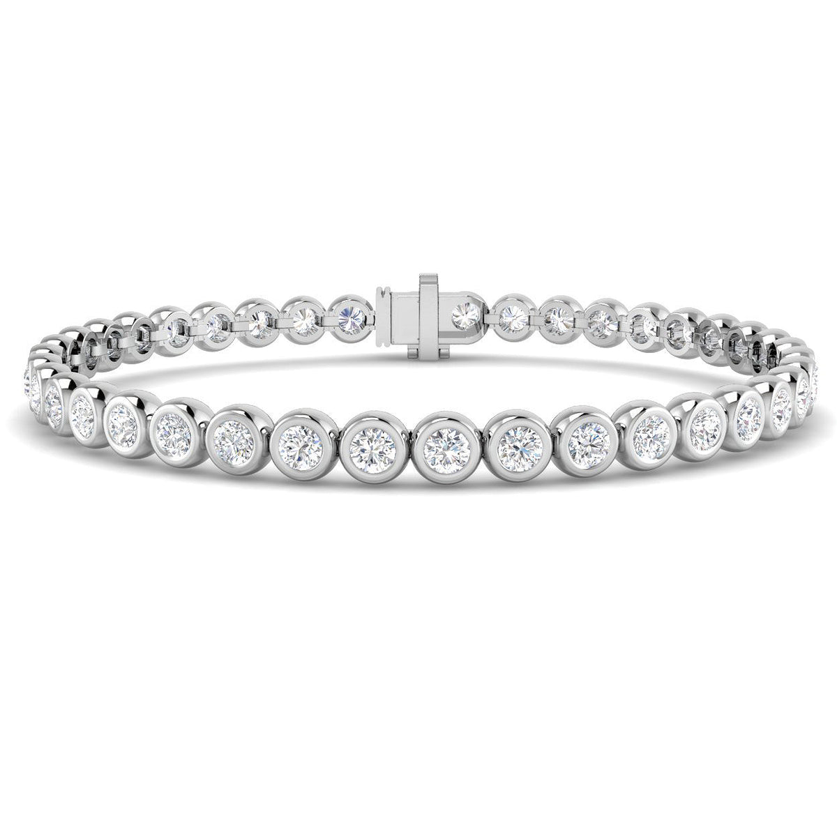 5.02ct Lab-Grown Diamond Round Tennis Bracelet in 9ct White Gold