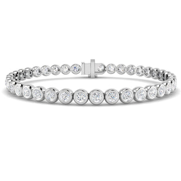 5.02ct Lab-Grown Diamond Round Tennis Bracelet in 9ct White Gold