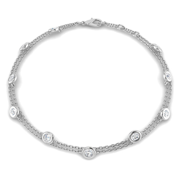 0.8ct Lab-Grown Diamond Station Bracelet