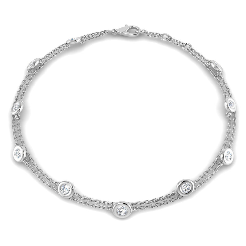 0.8ct Lab-Grown Diamond Station Bracelet