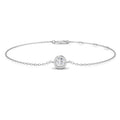 0.25ct Lab-Grown Diamond Solitaire Rubover Bracelet in 9ct White Gold