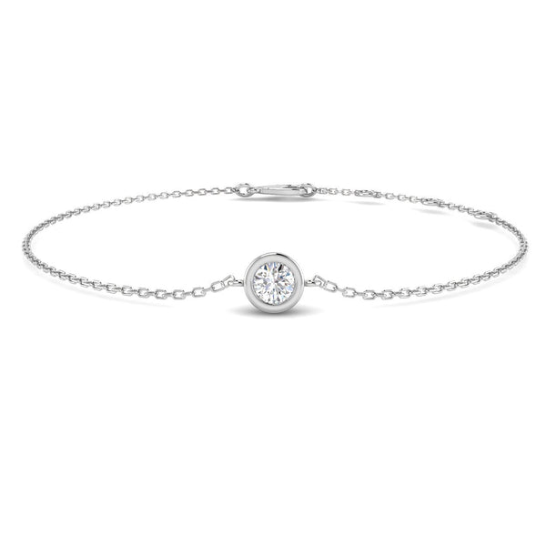 0.25ct Lab-Grown Diamond Solitaire Rubover Bracelet