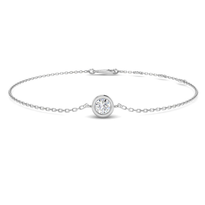 0.25ct Lab-Grown Diamond Solitaire Rubover Bracelet