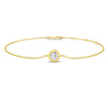 0.25ct Lab-Grown Diamond Solitaire Rubover Bracelet in 9ct Yellow Gold