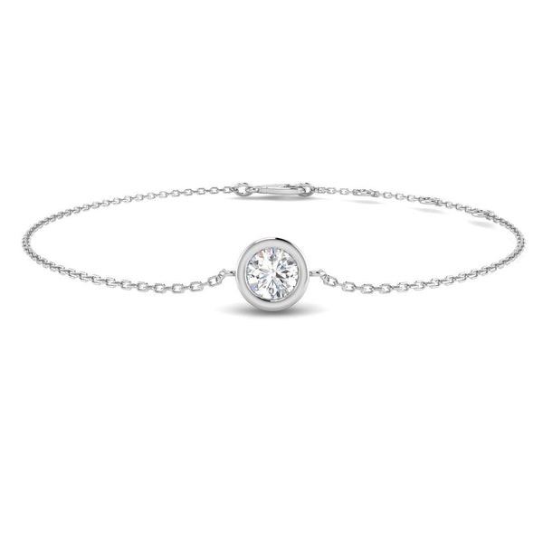 0.51ct Lab-Grown Diamond Solitaire Rubover Bracelet