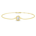 0.51ct Lab-Grown Diamond Solitaire Rubover Bracelet in 9ct Yellow Gold