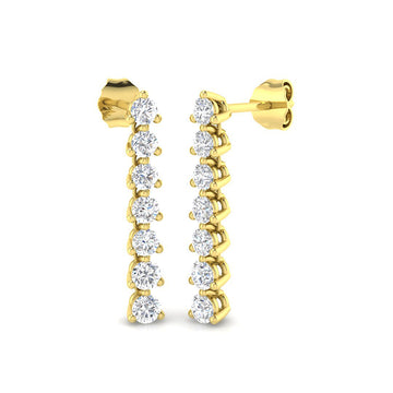 Lab-grown diamond drop earrings in 9ct Yellow Gold