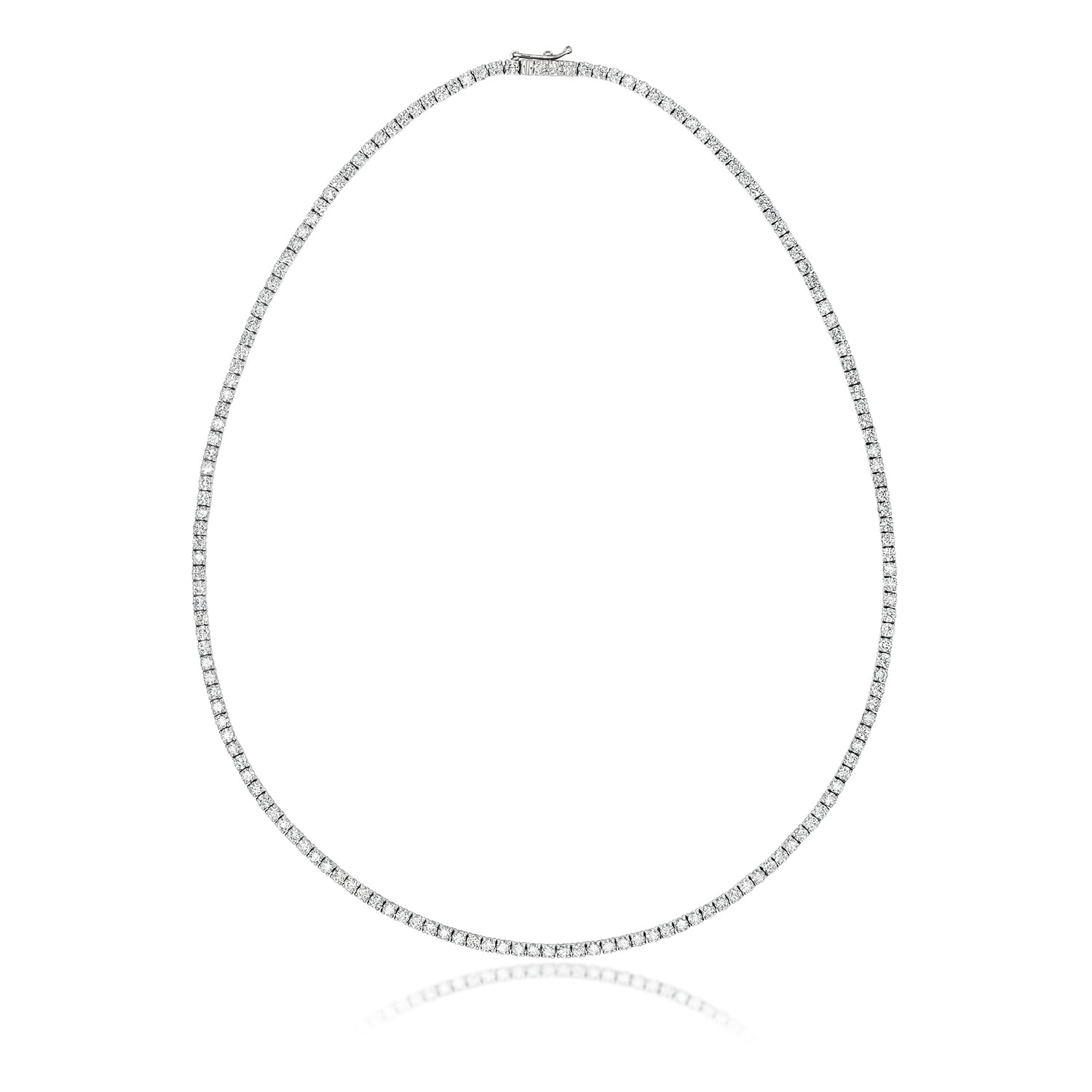 10ct Lab Diamond Tennis Necklace in White Gold