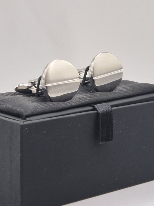 Coffee Bean Patterned Cufflinks (Optional Engraving)