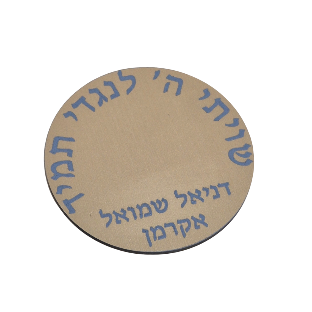 Brushed Gold 40mm Circle Plaque