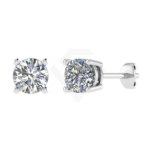 1ct Round Brilliant Lab-Grown Diamond Stud Earrings