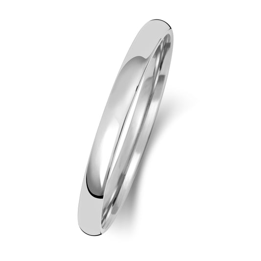 Sterling Silver 925 Heavy Court Shape Wedding Ring (2mm - 6mm)