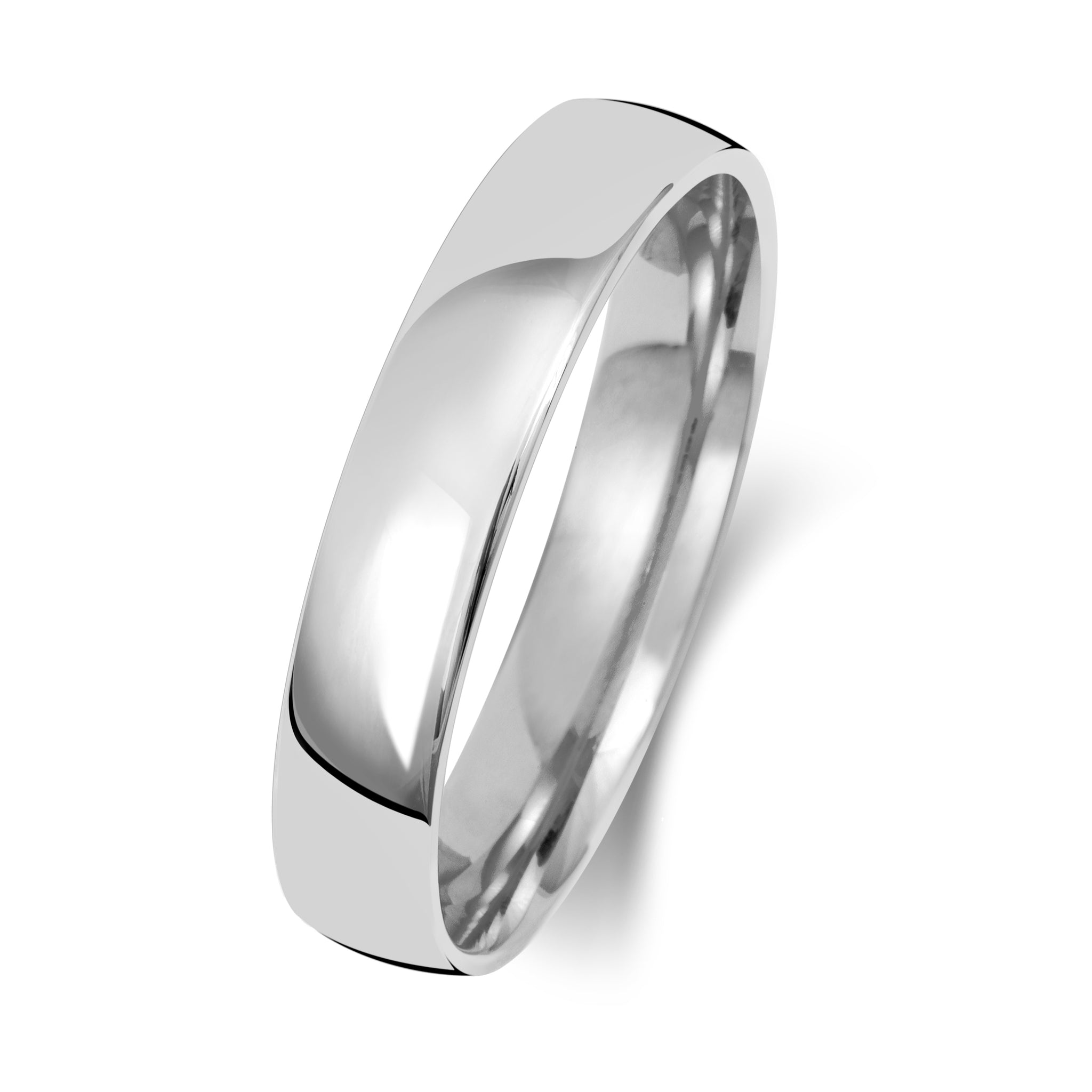 Sterling Silver 925 Heavy Court Shape Wedding Ring (2mm - 6mm)